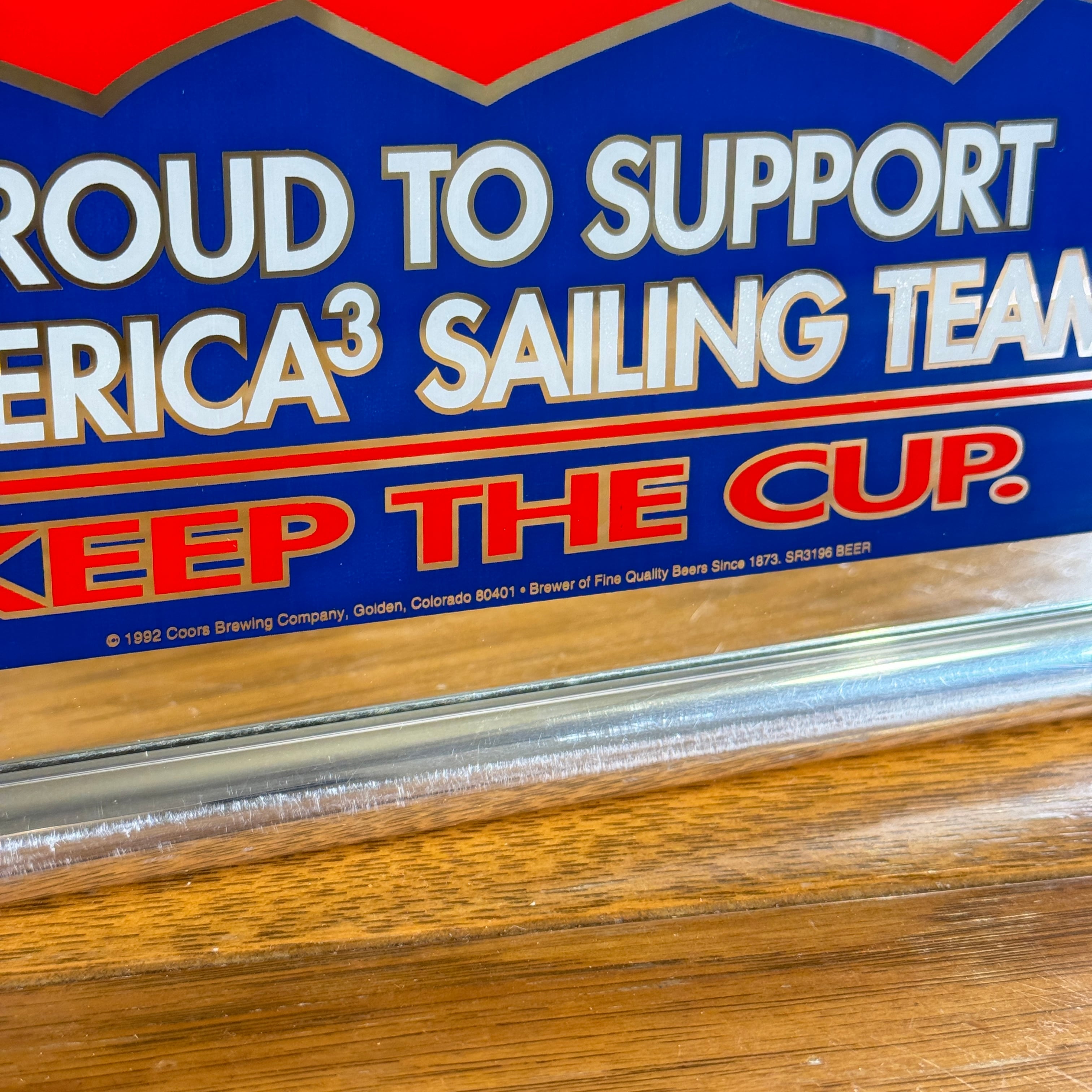 1244【1992年】ビンテージ Coors Light パブミラー インテリア