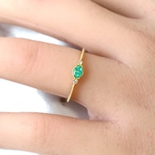 パライバトルマリン ブラジル産 リング 0.158ct D0.02ct k18 CGL産地鑑別書付き