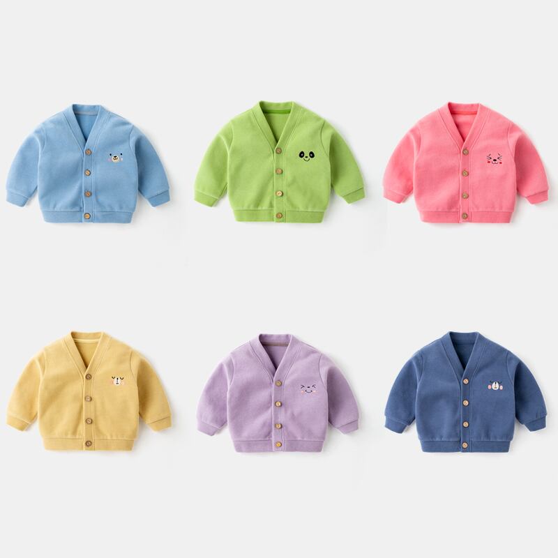 生まれたVネックジャケット春と秋の子供たちの新しいニットカーディガンベビー服男の子と秋の服 Duduベイビー71152561489