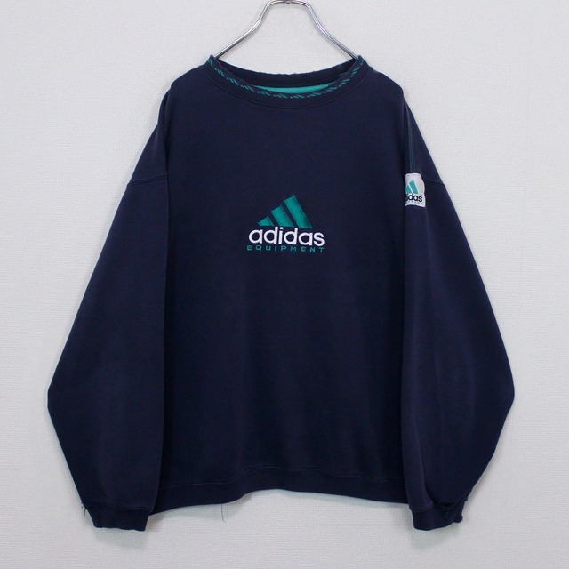 【Caka act2】"adidas" "EQUIPMENT" Logo Design Loose Sweat Shirt