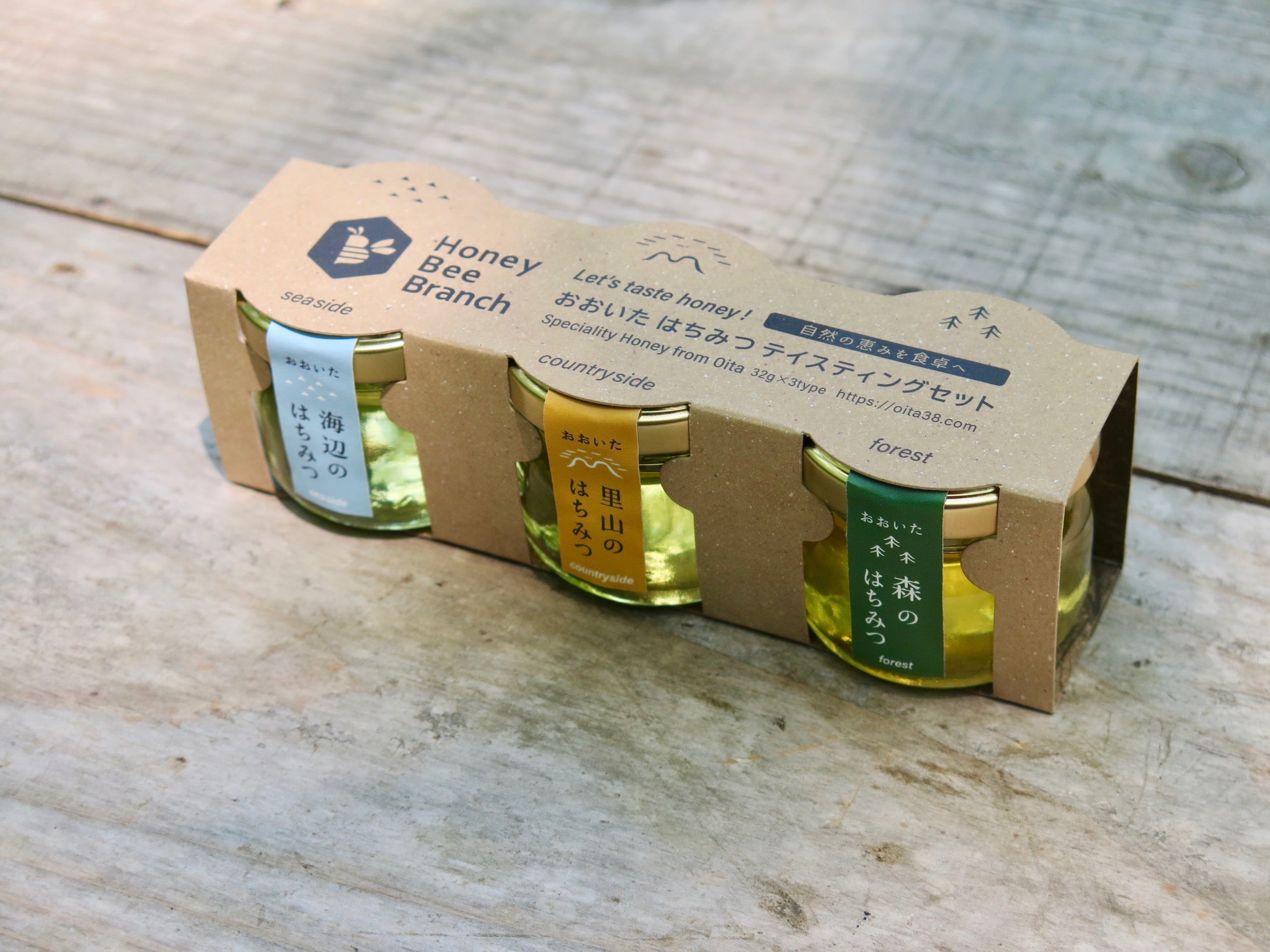 おおいたはちみつテイスティングセット 32g×3 | HoneyBeeBranch