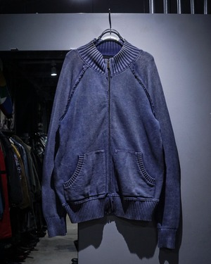 【add (C) vintage】Good Fade Insideout Design Vintage Zip Up Knit Jacket