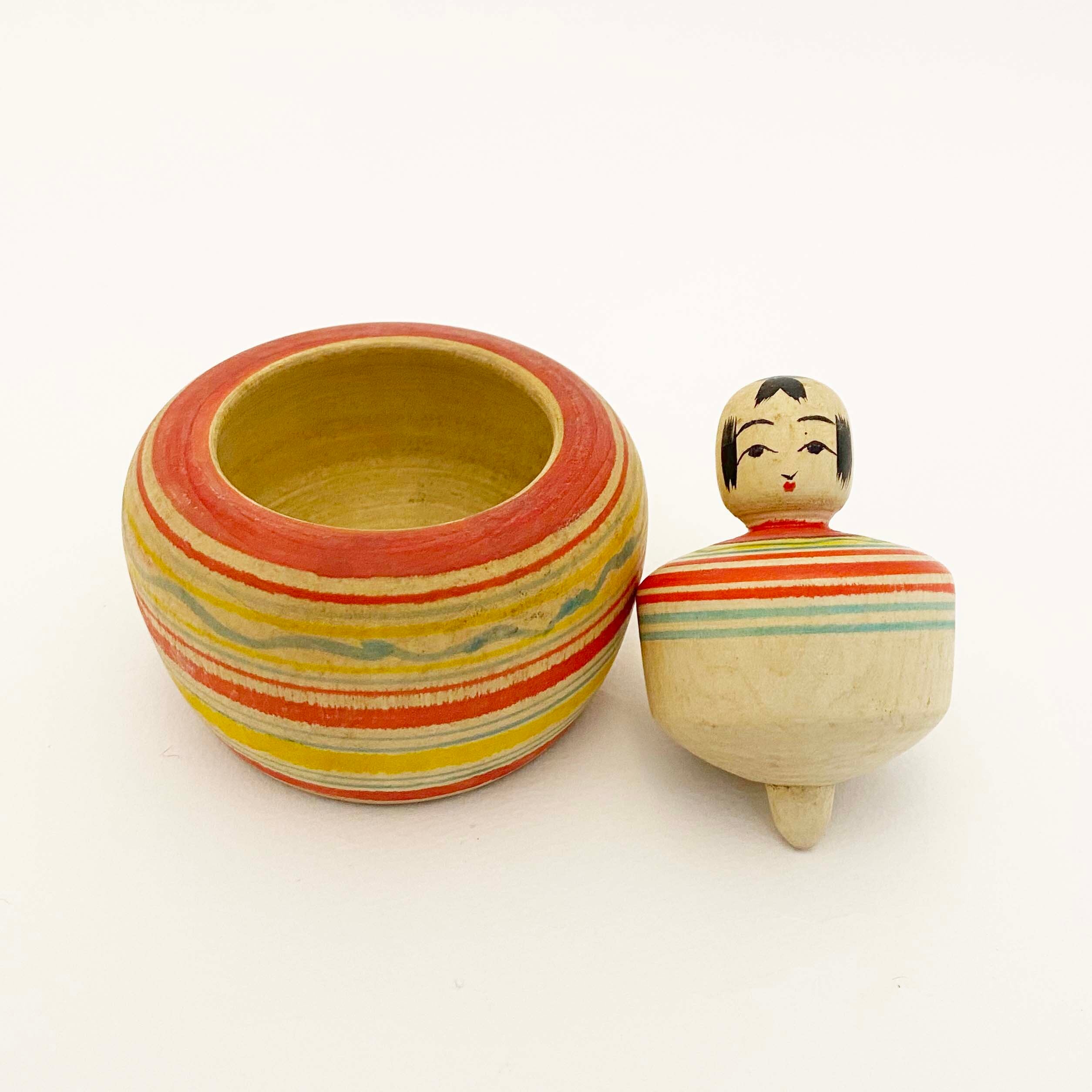 ヴィンテージ独楽入りえじこ （肘折系 / 小林善作工人）