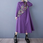 斜め柄 配色 シャツワンピース  00003