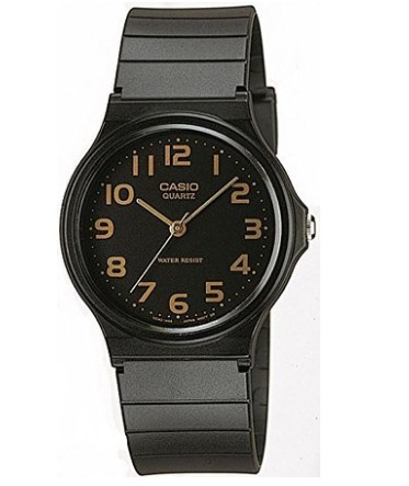 カシオ]CASIO 腕時計 スタンダードアナログウォッチ ブラック×ゴールド 海外モデル MQ-24-1B2LJF | 4D