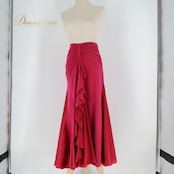 社交ダンス 衣装 スカート ピンク系 チャコット Chacott レッスン 練習 フリル 透け感 ピンク 濃いピンク マゼンタ 軽い 上品 華やか 鮮やか かわいい おしゃれ シャーリング レッスンウェア 練習着 ふんわり フレア スカート 踊る衣装 ダンスウェア 女性用 エレガント 軽やか シンプル おしゃれなデザイン