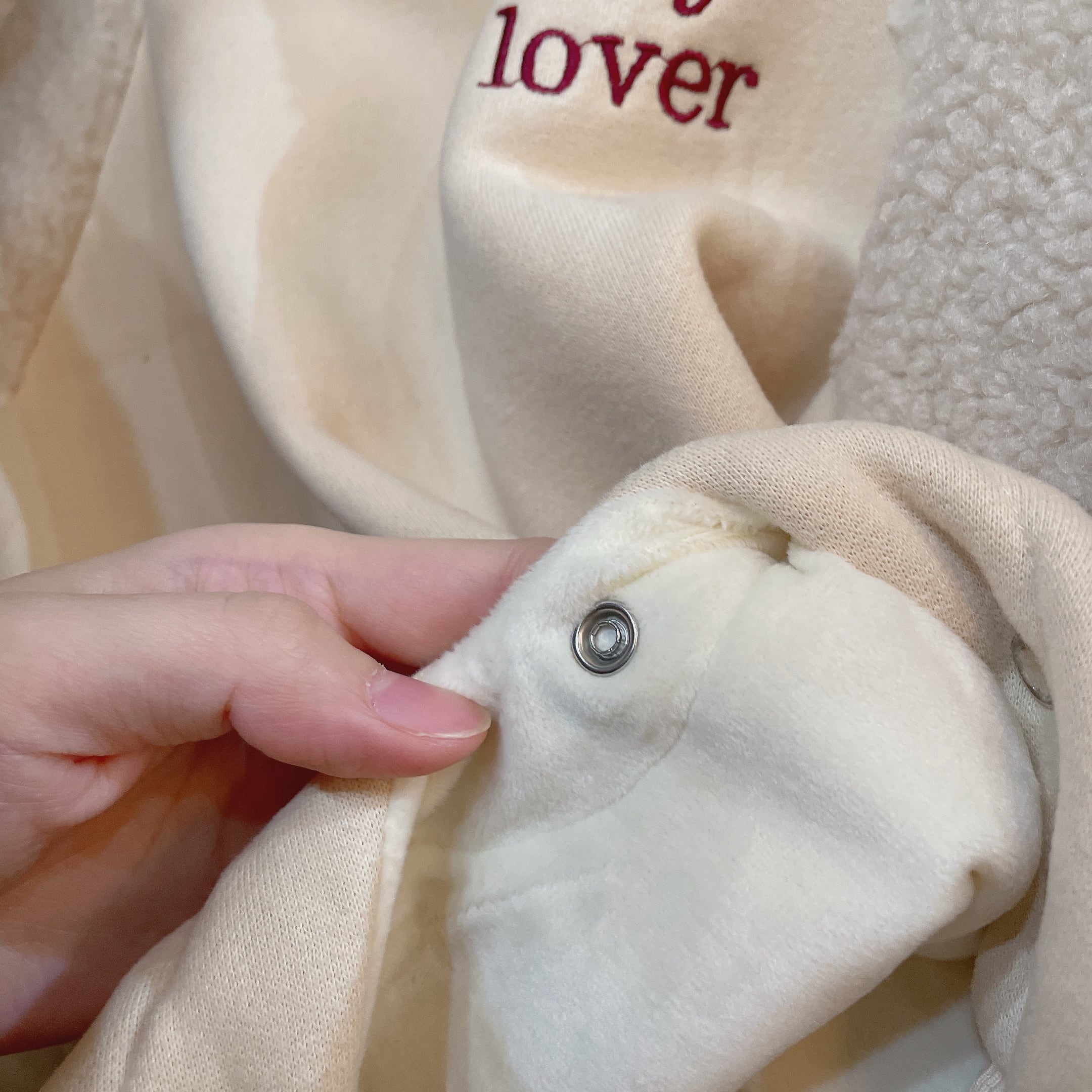 2color 裏起毛my loverカバーオール