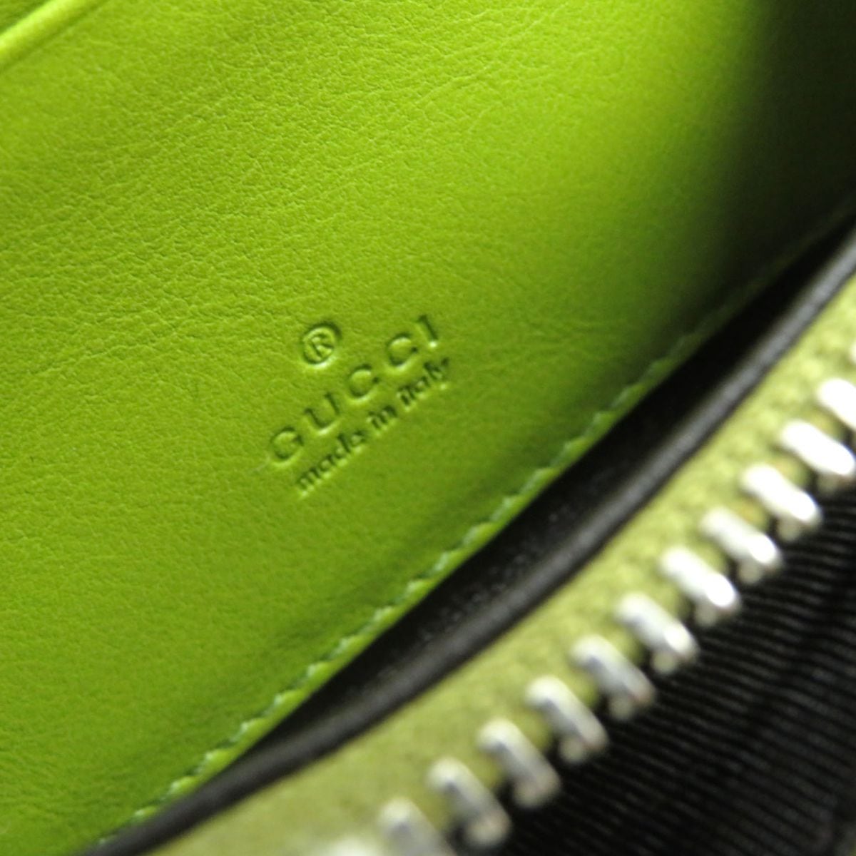 良品▽GUCCI グッチ 256235 マット クロコダイル レザー ラウンド