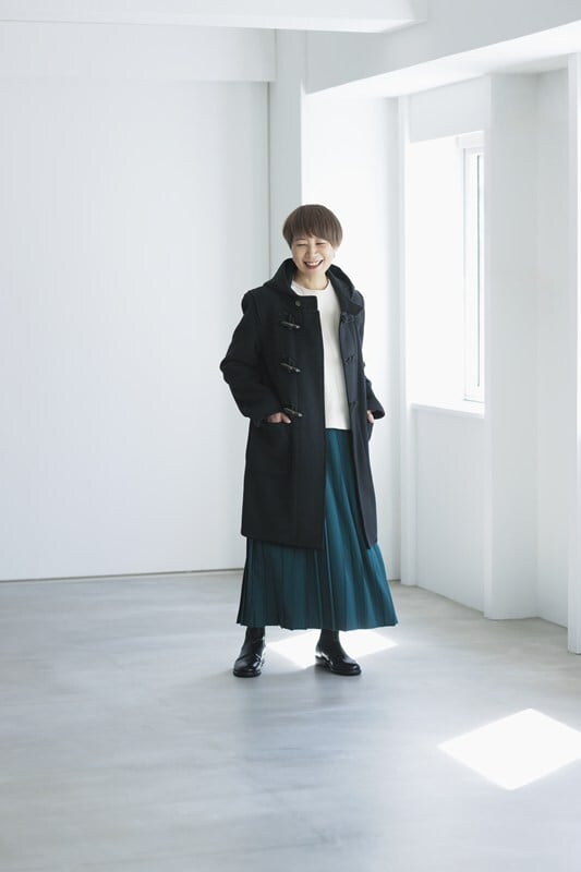 blanket ハマグリコート0.7漆黒 尾州 漆ボタン カシミヤ混ダッフル blanket ハマグリコート0.7漆黒 尾州 漆ボタン カシミヤ混ダッフル