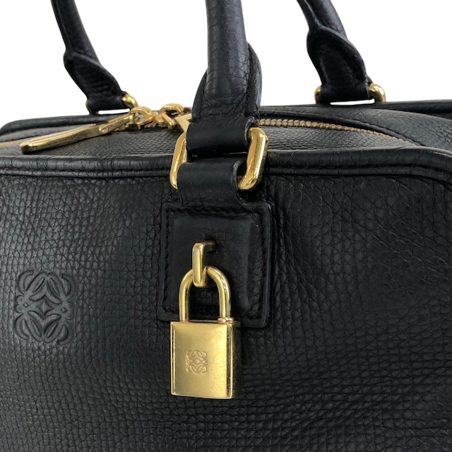 LOEWE ロエベ アマソナ28 ハンドバッグ ブラック アナグラム レザー ボストンバッグ vintage ヴィンテージ オールド n43dbr