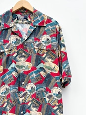 90s Ralph Lauren S/S OPEN COLLAR SHIRT Size M