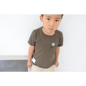 Simva Kids 504-0004-Khaki W-Pocket Crew S/S