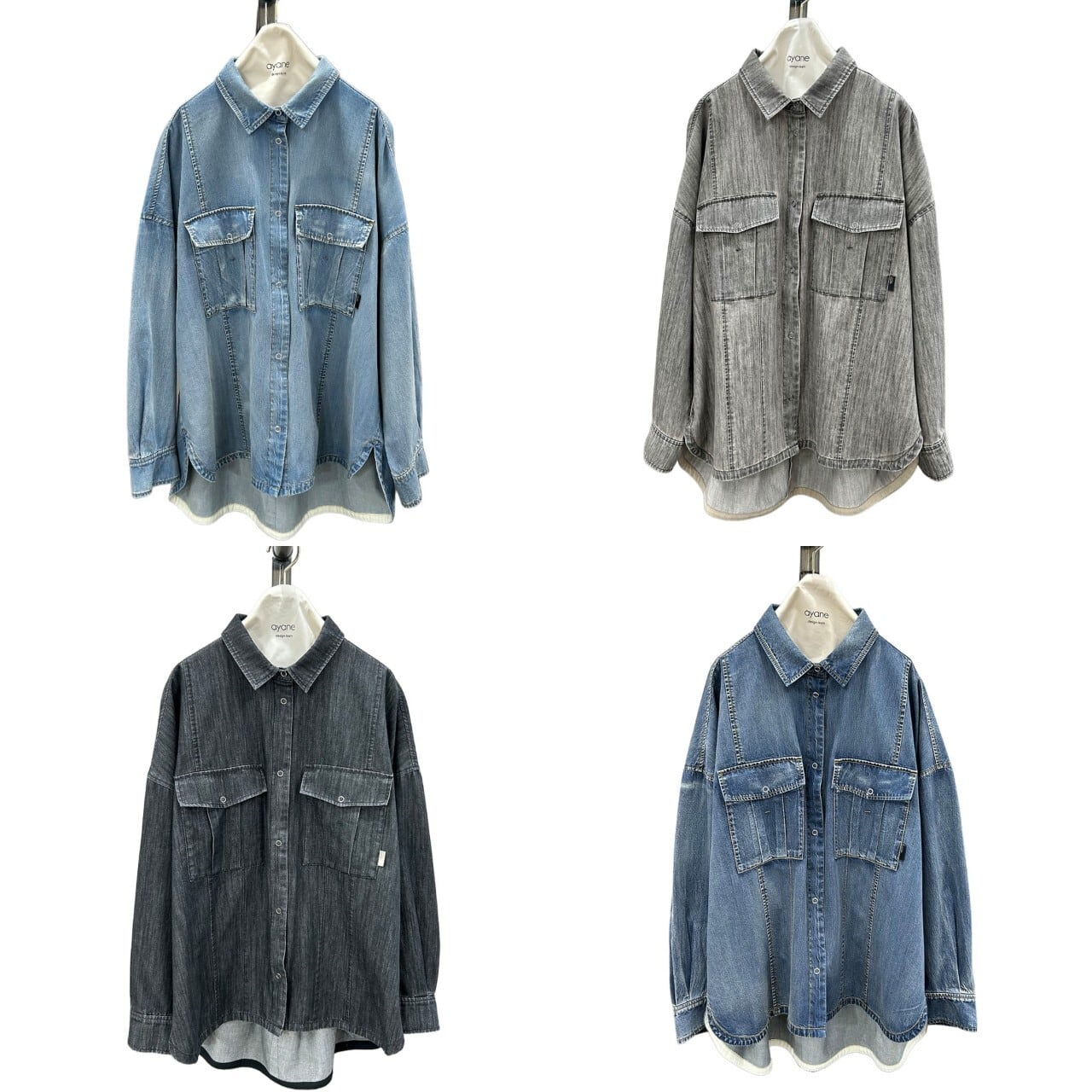【新品】ayane 洗える♡ ショールカラーデニムダブルジャケット インディゴ SALE【ayane】ショールカラーデニムダブルジャケット 816314 アヤン