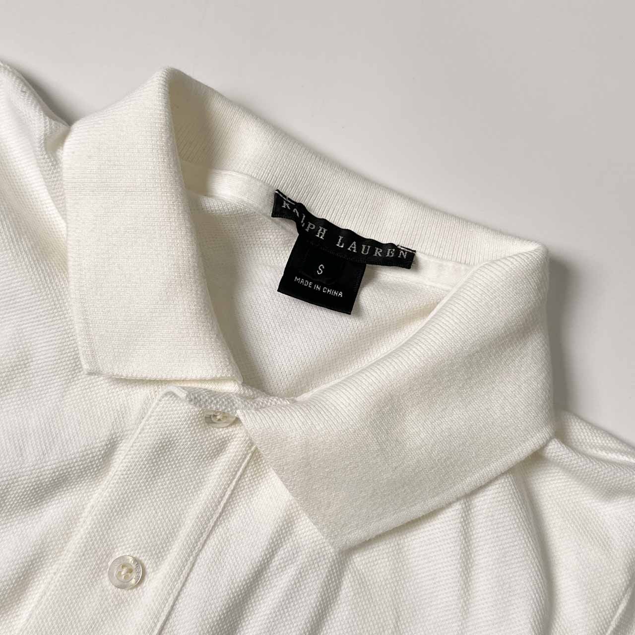 00s RALPH LAUREN ラルフローレン ビッグポニー刺繍 鹿の子 半袖 ポロシャツ S/ホワイト レディース インパクト21 オールド