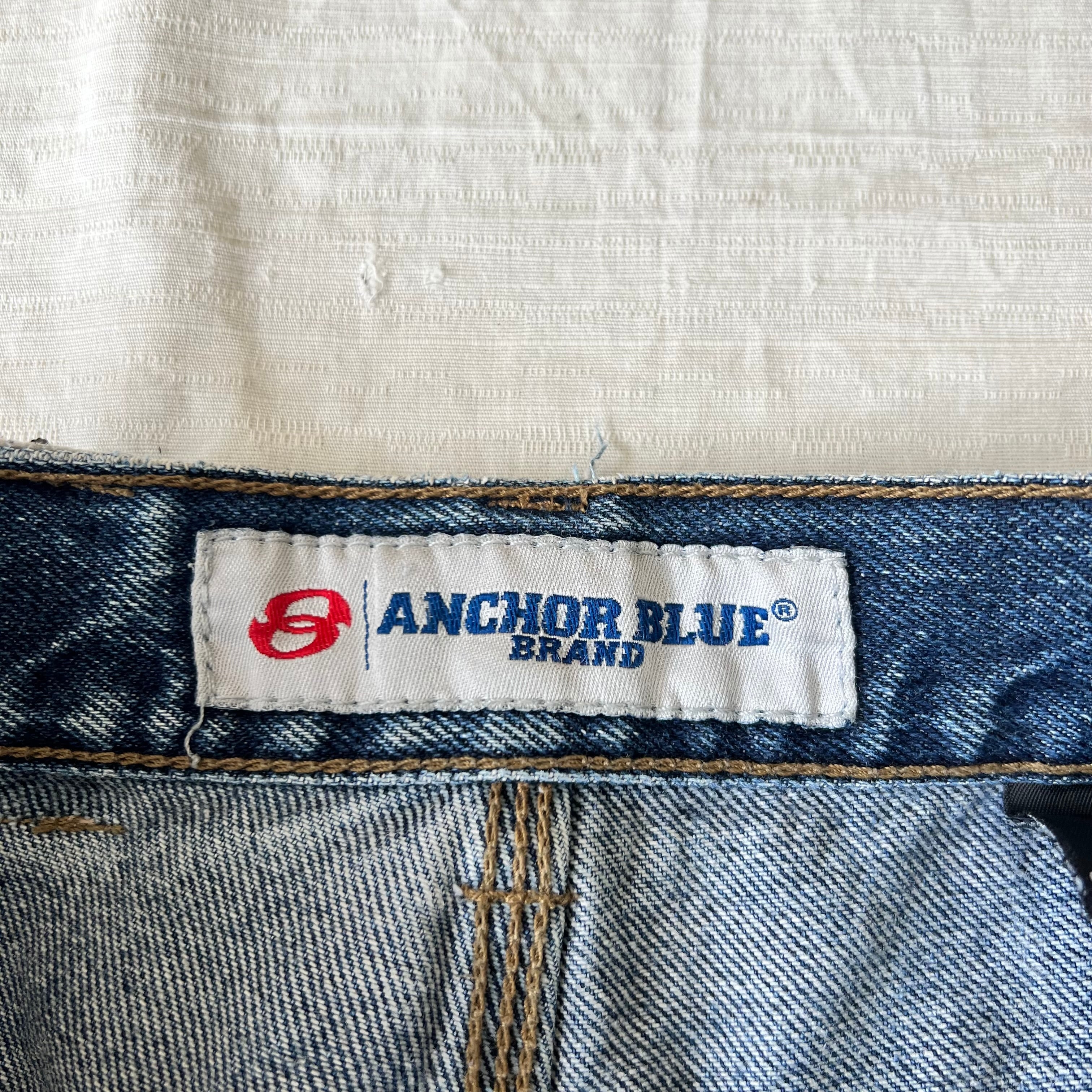 90's ANCHOR BLUE リアルペイントデニムペインターパンツ バギー 90's ANCHOR BLUE リアルペイントデニムペインターパンツ バギー