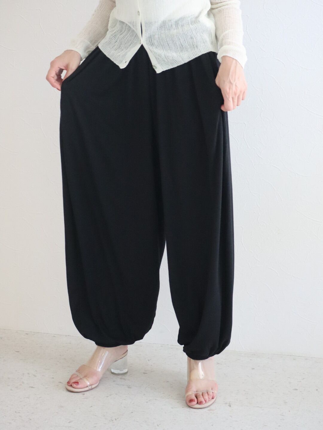 jersey balloon pants (black)