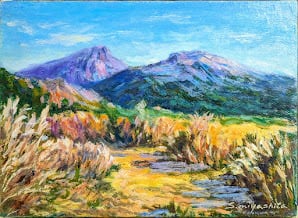 油絵 菊池渓谷 F4号 | 癒しの風景アトリエ一絵 宮下昭二