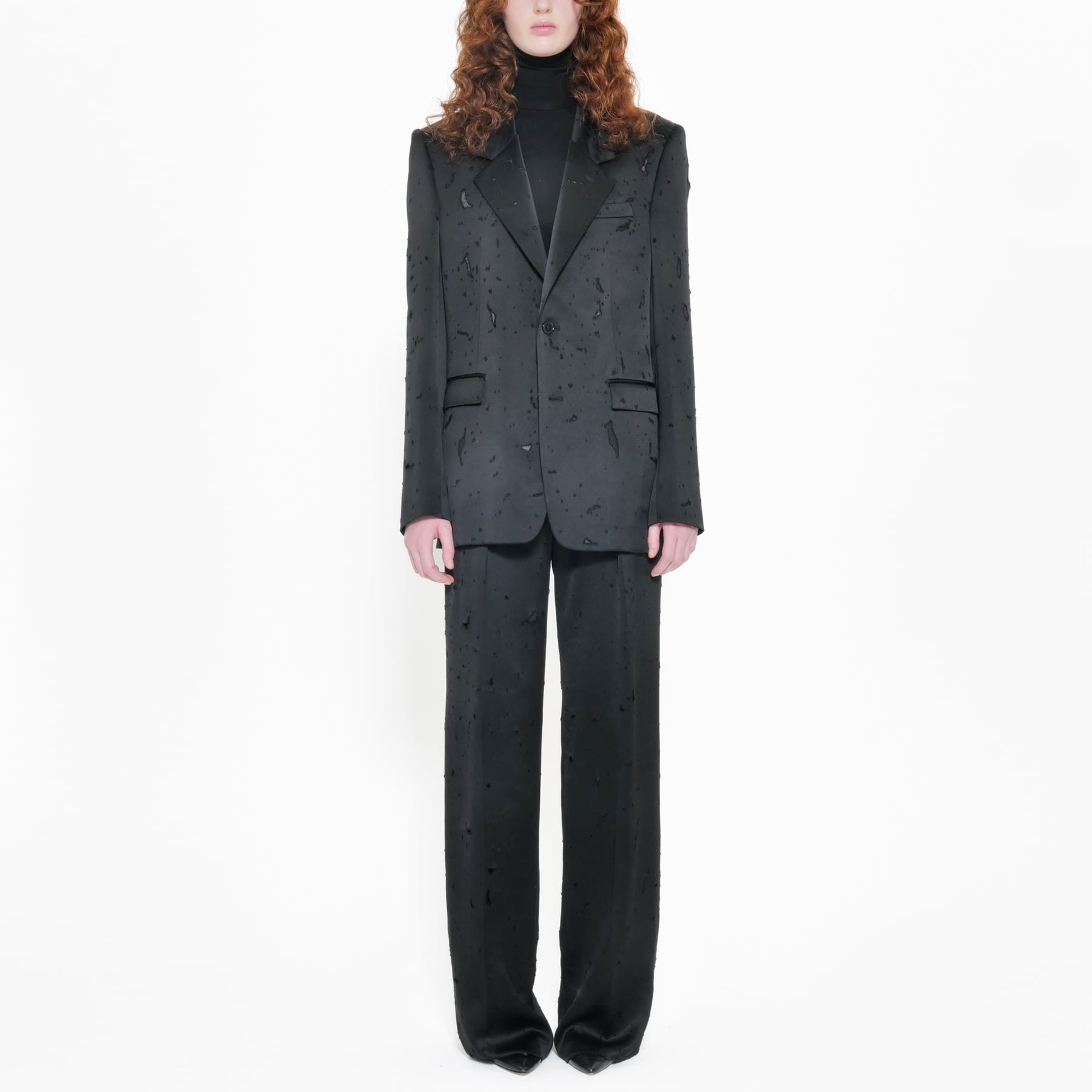 Pre order | Sabi Hammered Satin Single-Breasted Blazer