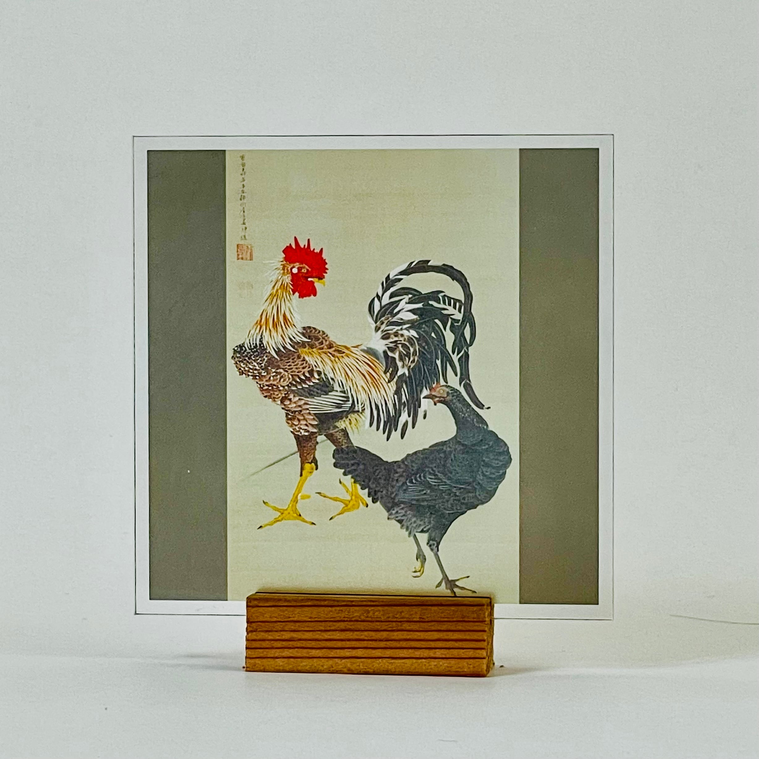 伊藤若冲 大鶏雌雄図 / Large Roosters (Male and Female) | SAKEMARK