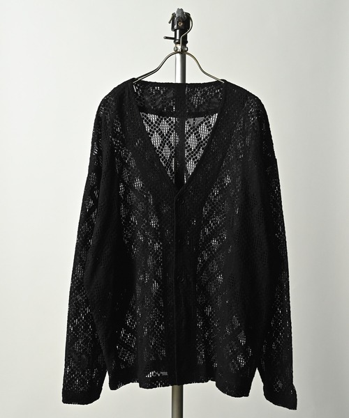 many men many mind V-neck cardigan (BLK) M2325000