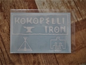 Kokopelli Iron ロゴステッカー マットホワイト サイズM　送料無料