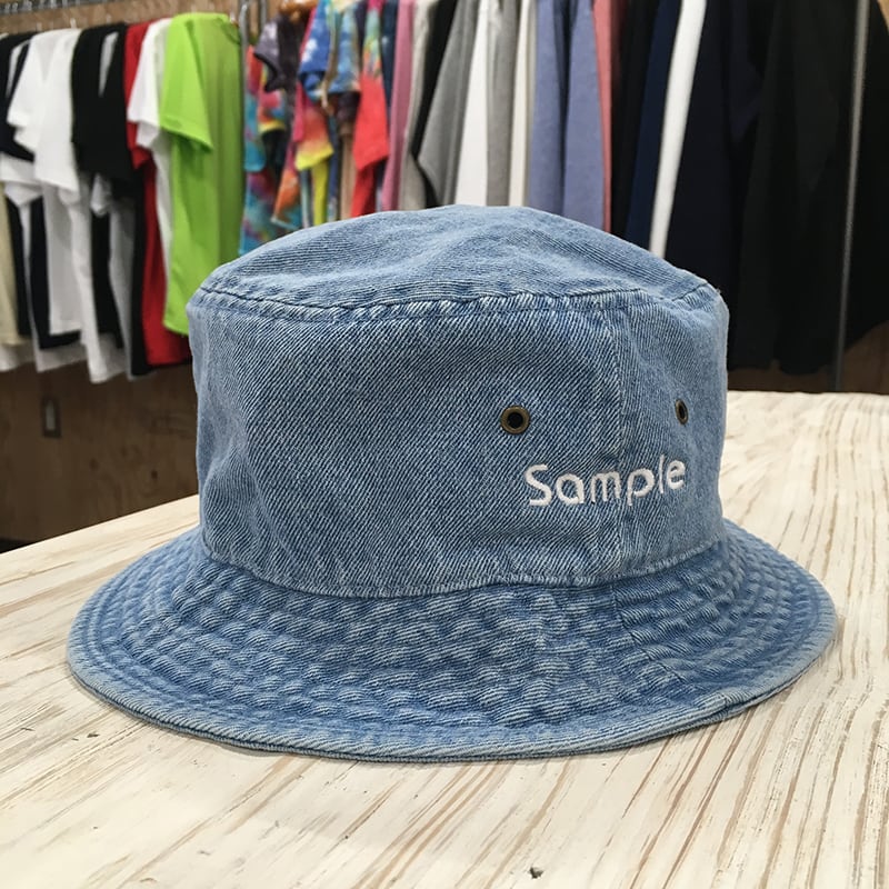 EXAMPLE Denim Bucket hat Light Blue サイズL