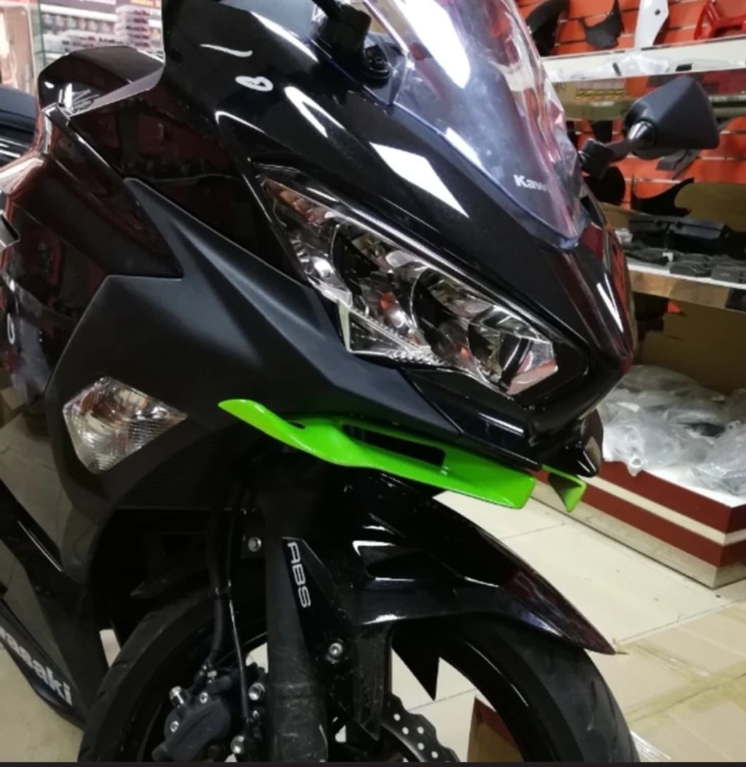 ninja250/ninja400 ウイングレット ライムグリーン ABS | Zracing