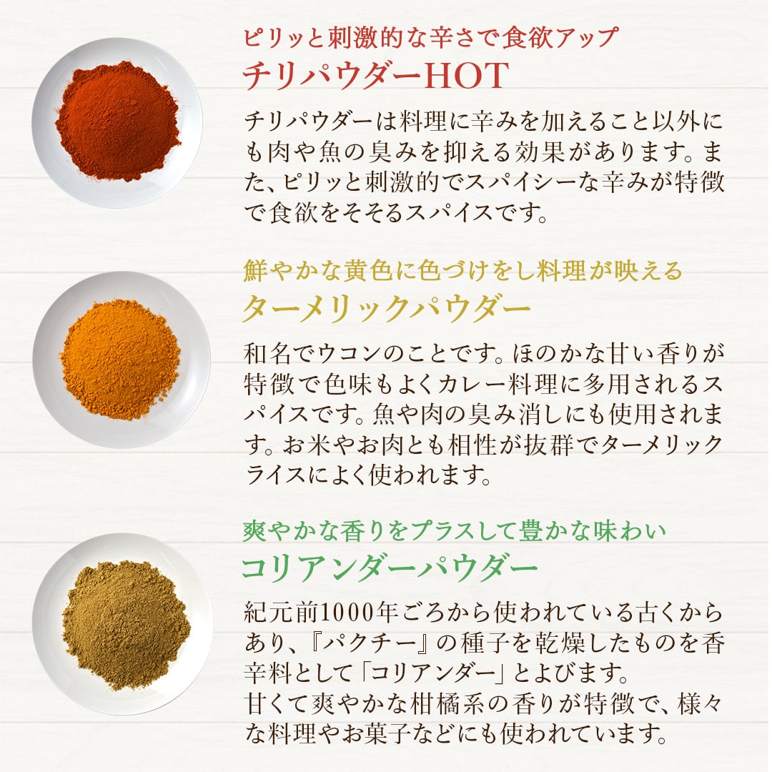 D'sTs スパイス カレー ターメリック クミンパウダー コリアンダー