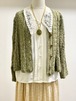 Vintage Cotton Linen Knit Cardigan Made In IRELAND