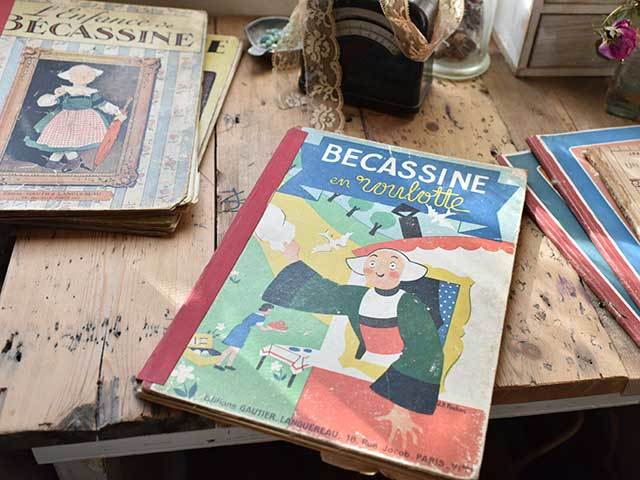 ＜送料無料＞イラストがかわいいフランスの絵本 BECASSINE en Roulotte　フレンチアンティーク