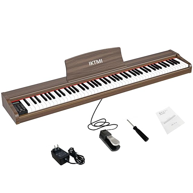 Moon River 電子ピアノ 88鍵盤 折りたたみ式 電子キーボード MIDI対応