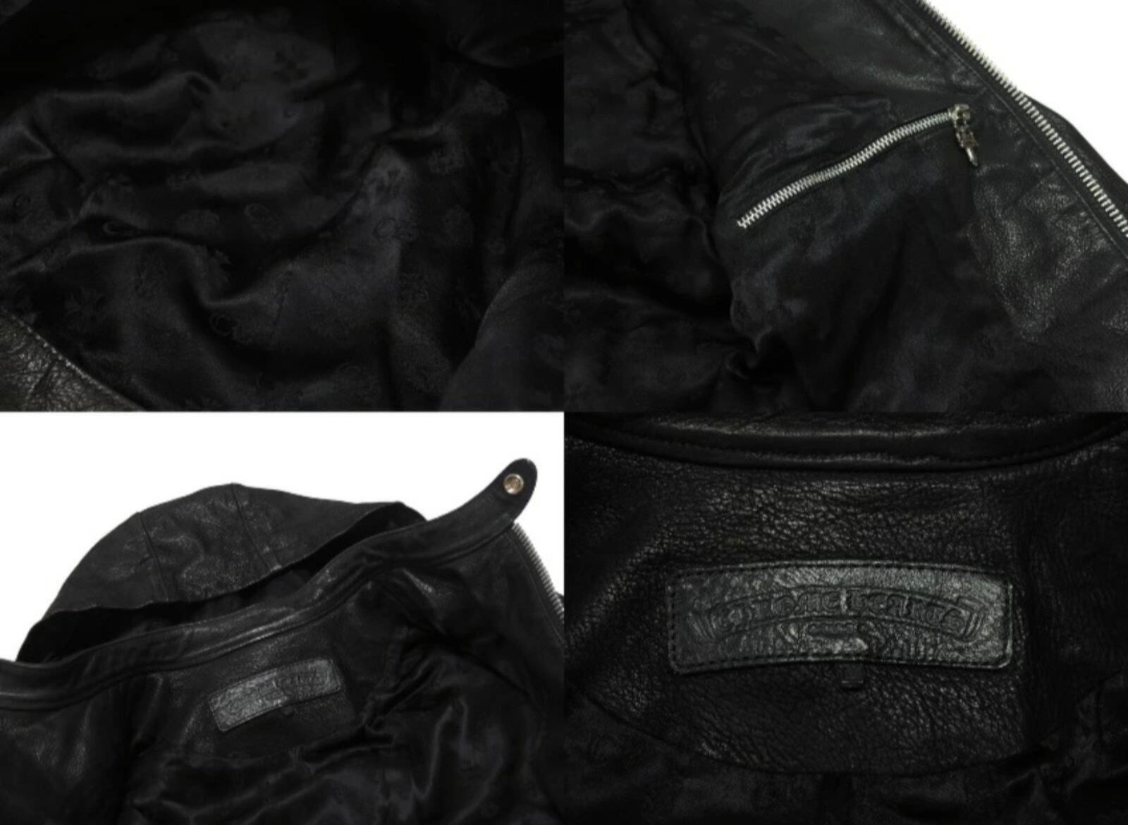 CHROME HEARTS クロムハーツ デストロイレザー フーデッドジャケット