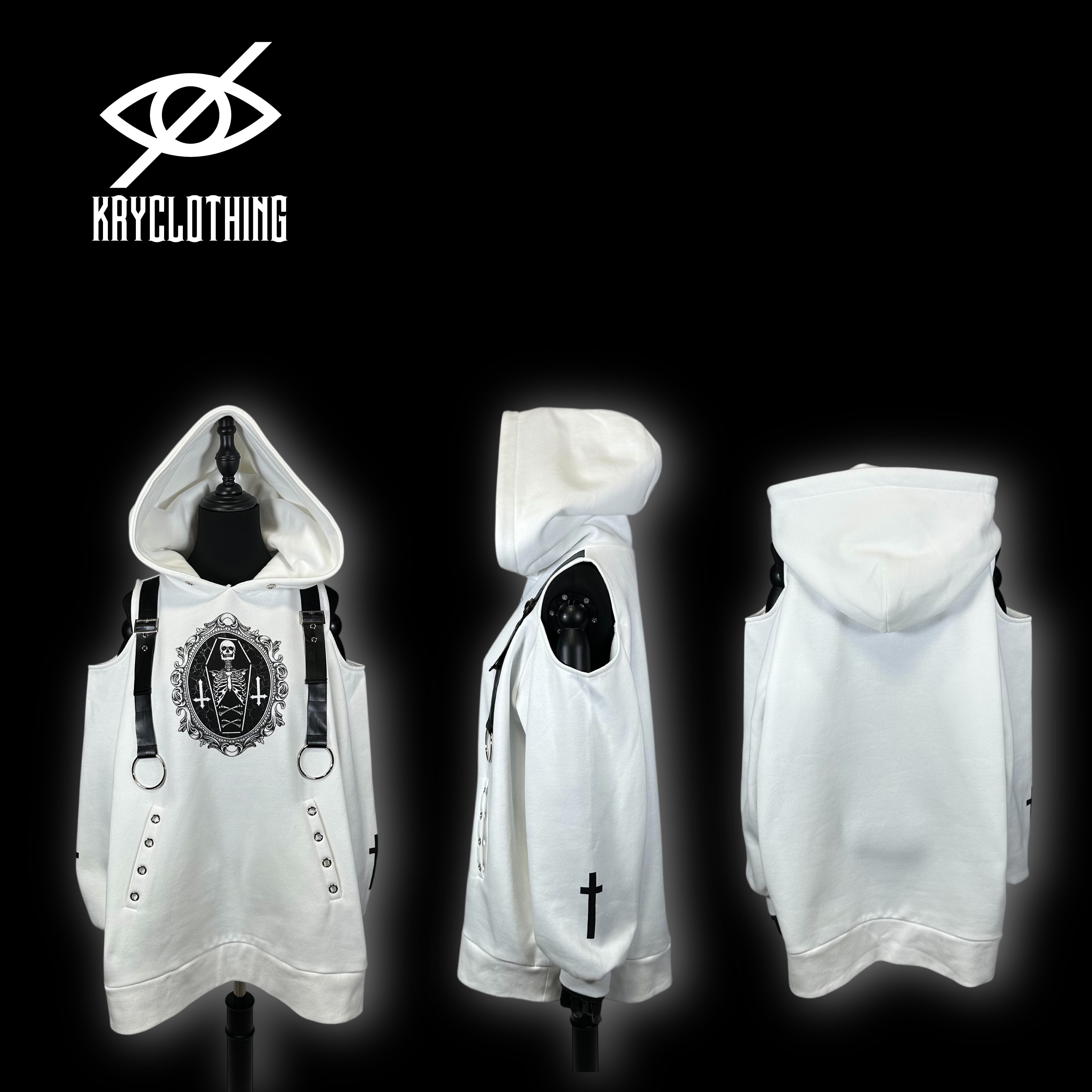 open shoulder hoodie」 | KRY clothing