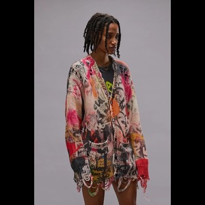 【R13】PRINTED BOYFRIEND CARDIGAN