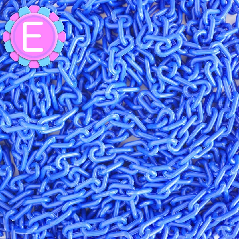 O064【10本】プラスチック カラー チェーン | デコパーツとビーズのせ