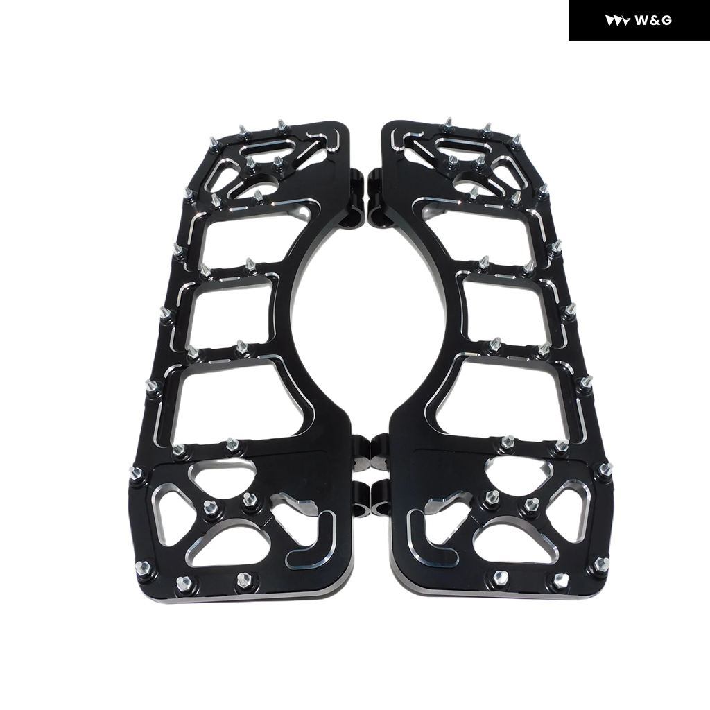 二輪車用ワイドフットペグ、フットレスト、ハーレー、ツーリング、ストリート、ロードグライド、ソフテイル、カバー付き男の子、ディナ、フライ オートバイ用フロントドライバーフロアボード ワイドフットペグ