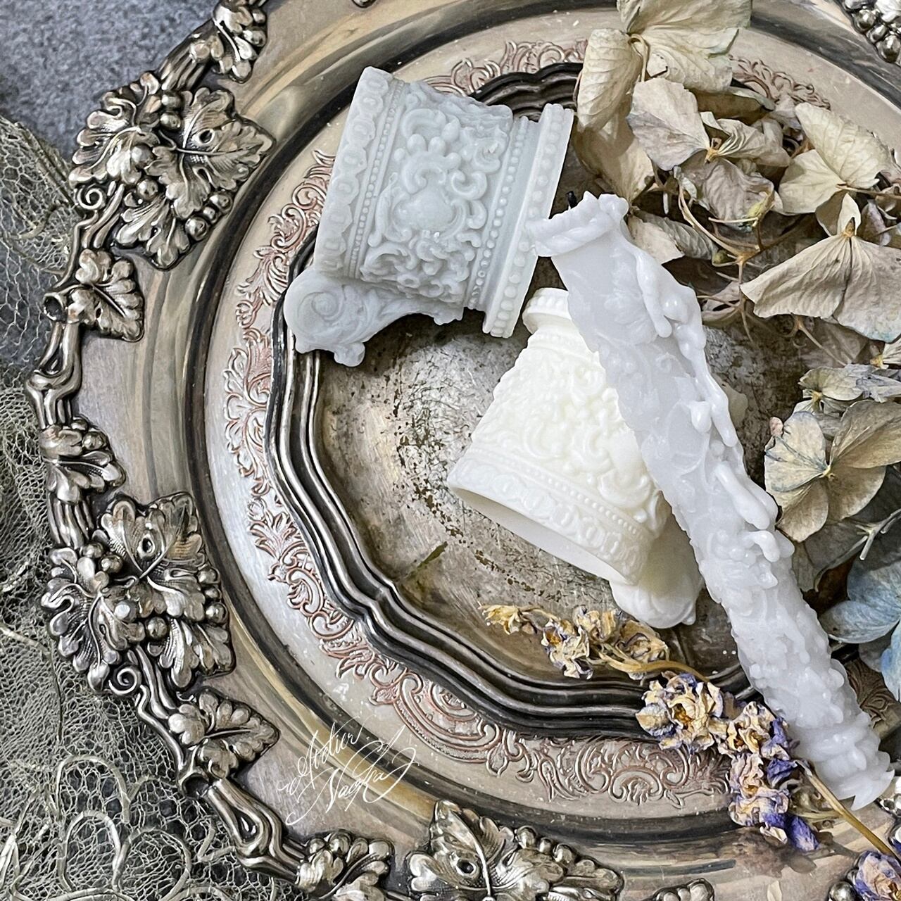 手描き 猫だもの。猫じゃらし ヘアゴム ブローチ レジン 猫 うさぎ