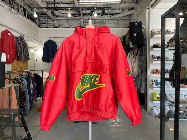 Supreme × NIKE LEATHER ANORAK CK6218-687 RED MEDIUM 37604