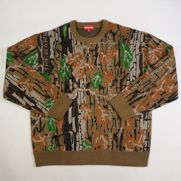 新品！Supreme Trebark Camo Sweater Brown XL トップス ニット