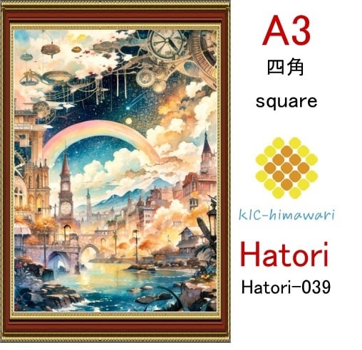 【国内製造】A3サイズ  四角ビーズ【hatori-039】ダイヤモンドアート