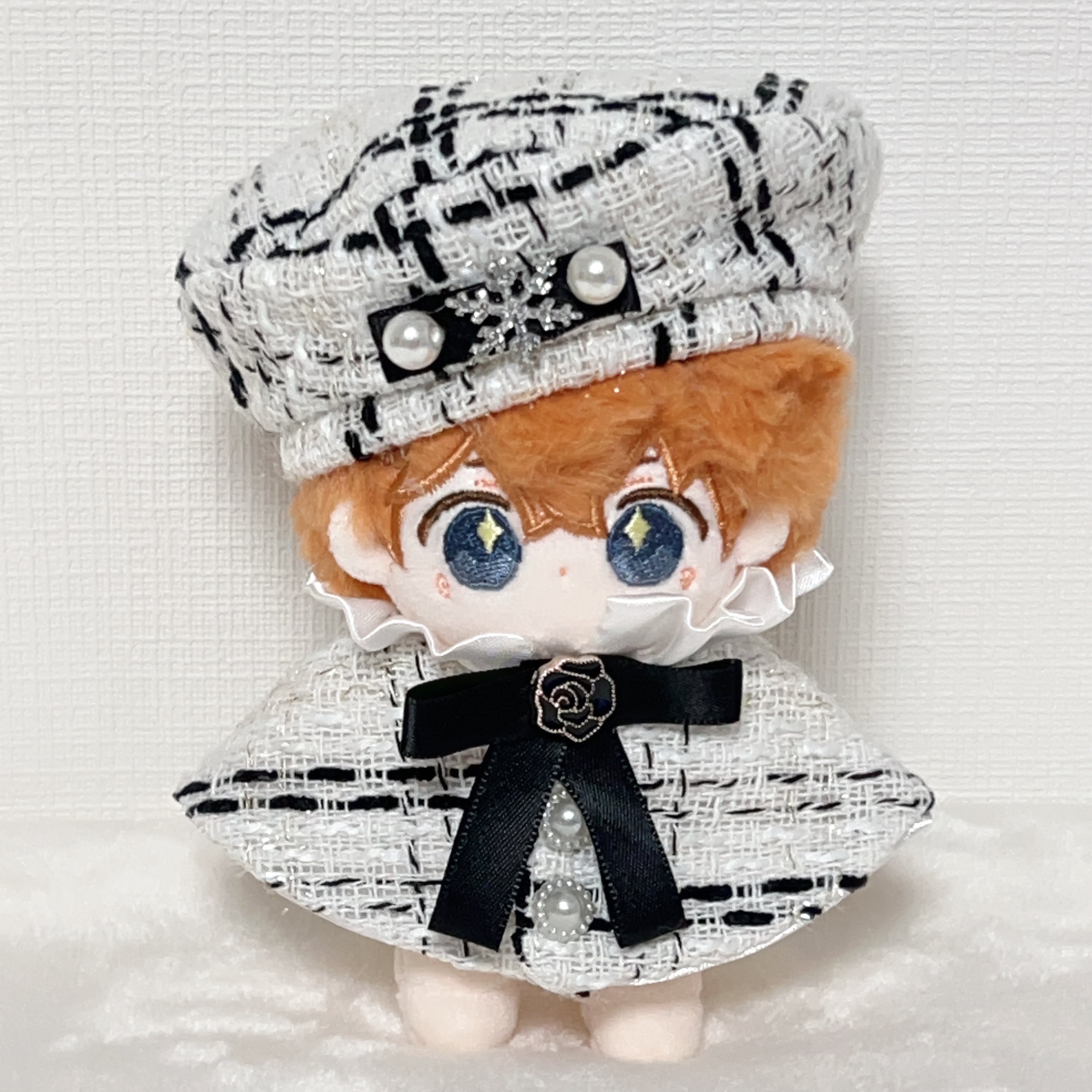 ♡購入様ぬい服ふわふわ猫耳BLACKにじぱぺちびぐるみいつぬい 