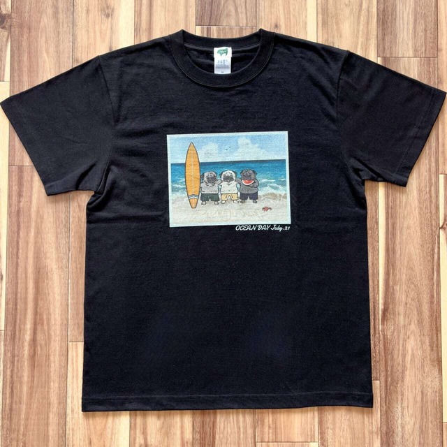 「ぼくらの夏休み」半袖Tシャツ(黒)