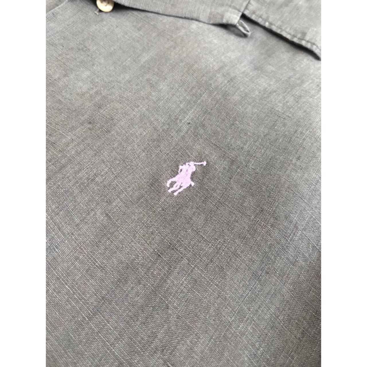 90s Ralph Lauren "CALDWELL" S/S OPEN COLLAR SHIRT Size L