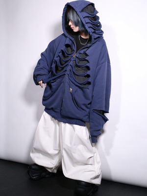 REMAKE / "carhartt" 肋骨 skull motif punk design zip-up foodie