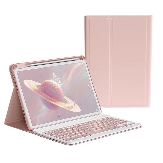 iPad 10.2 iPad 第9世代 第8世代 第7世代 キーボード ケース 上側 Apple Pencil 収納 iPad Air3 iPadPro10.5 キーボード カバー マグネット 分離式 カラーキーボード 配色 ワイヤレス ビジネス 学生 可愛い,ピンク