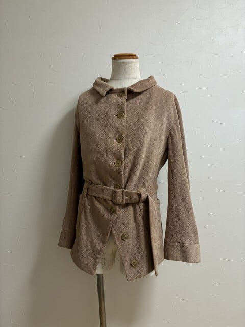 Solid Color Design Pile Jacket with Belt "VIKTOR & ROLF"