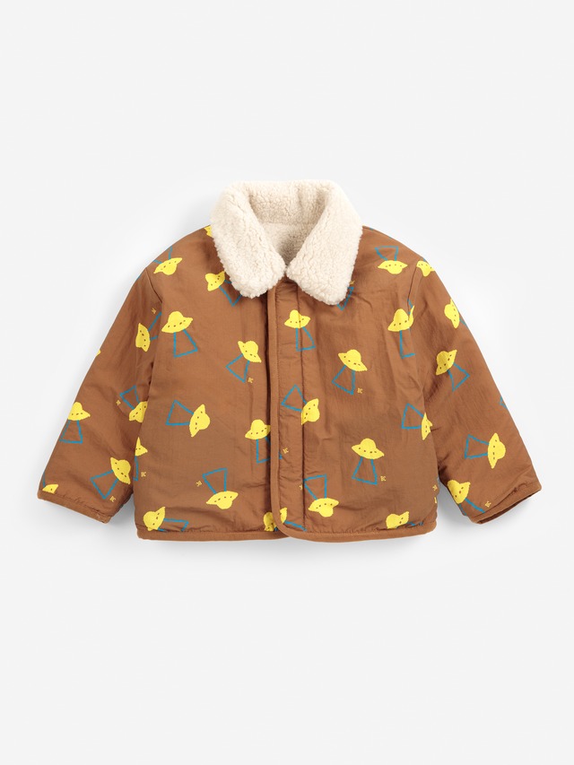 【26AW】BOBOCHOSES(ボボショーズ)Pixel Abduction sheepskin reversible jacket(12m/18m/24m)アウター ジャケット リバーシブル UFO