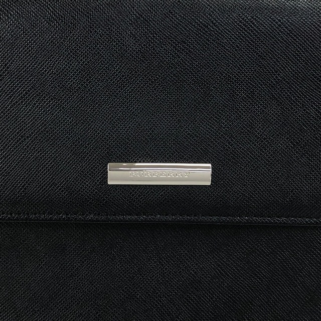 BURBERRY バーバリー ショルダーバッグ ブラック ロゴプレート レザー ワンショルダー  vintage ヴィンテージ オールド 5huwxe