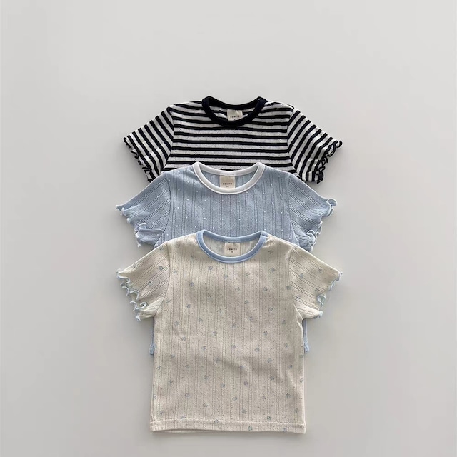 【BABY&KID】柔らかフリルＴシャツ