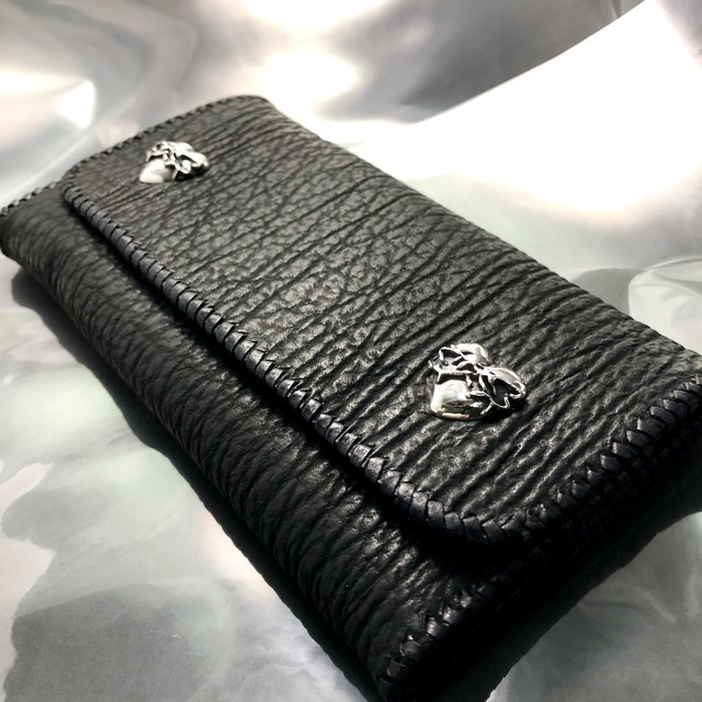 SHARK SKIN WALLET Heart Buttons / シャークスキンウォレット・ハートボタン